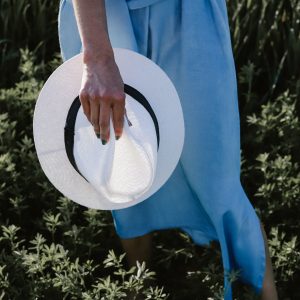 Light blue sleeveless dress