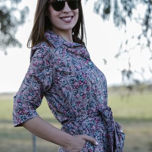 3/4 sleeve Cotton Dress